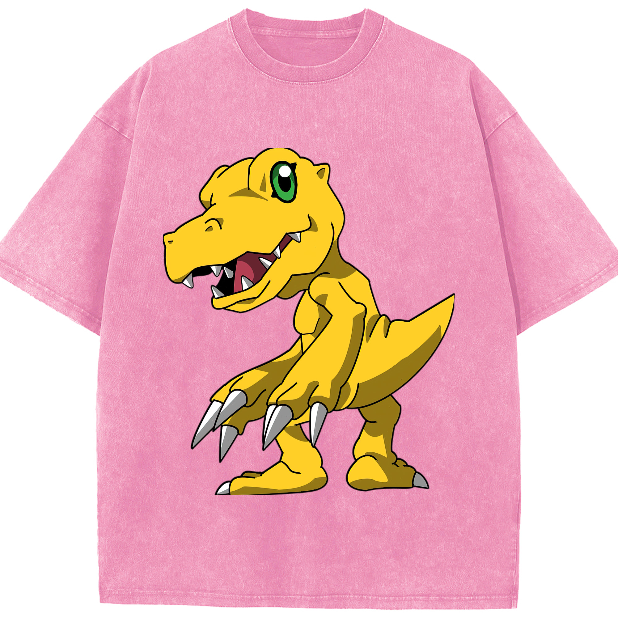 （画像用） Digimon デジタルモンスター/デジモン 綿100% ヴィンテージ風 半袖Tシャツ（フロントプリント）
